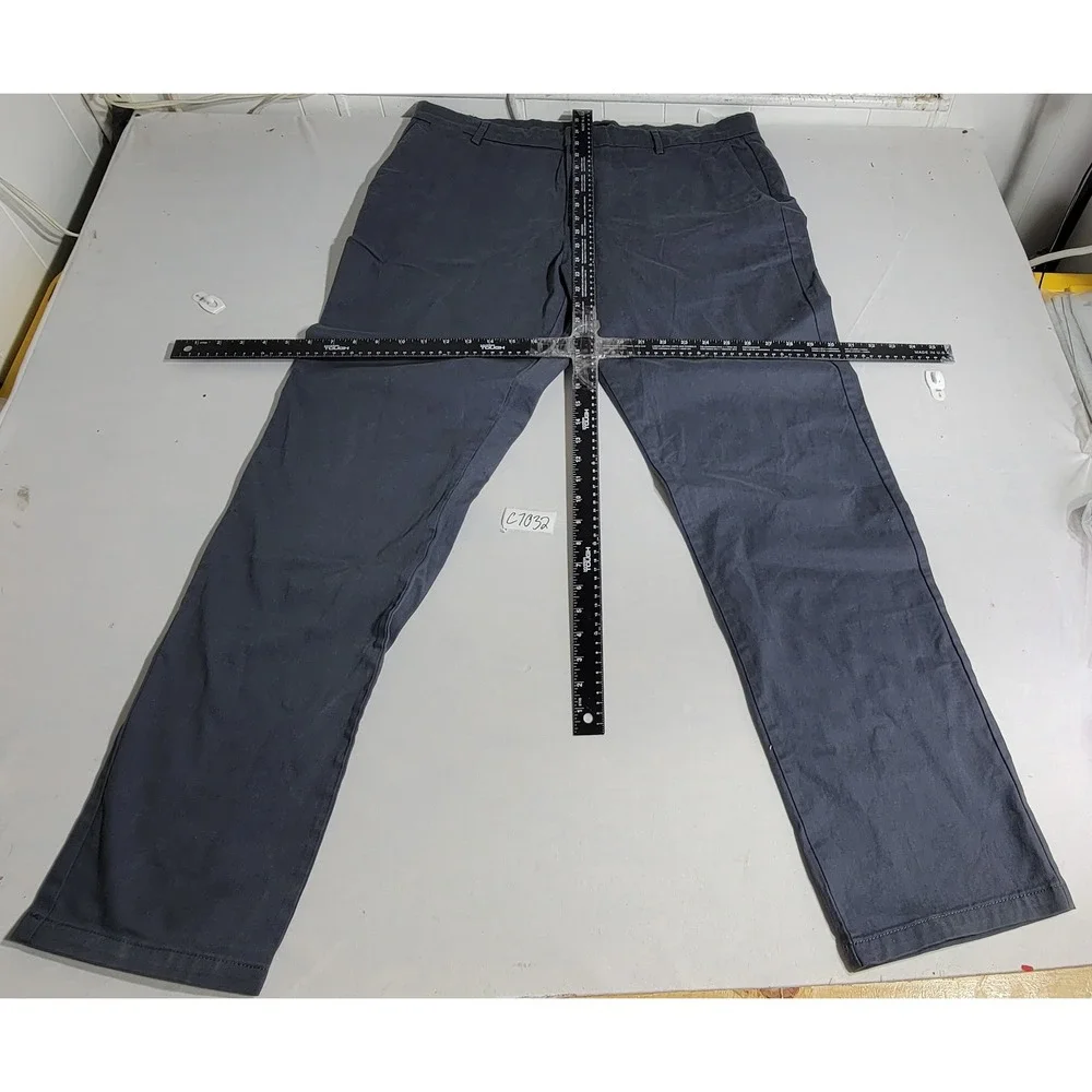 Banana Republic Mens Chino Pants 38x34 Dark Slate Blue Stretch Cotton Trousers